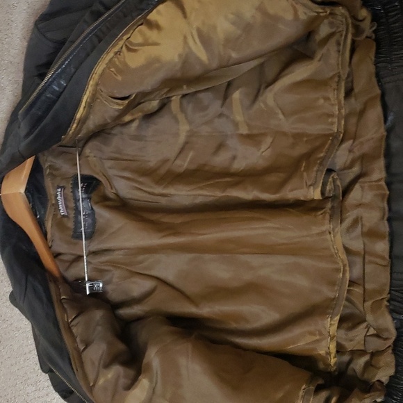 Vintage wilson's 90s bomber leather jacket with zipin vest small pristine condit - Picture 9 of 17